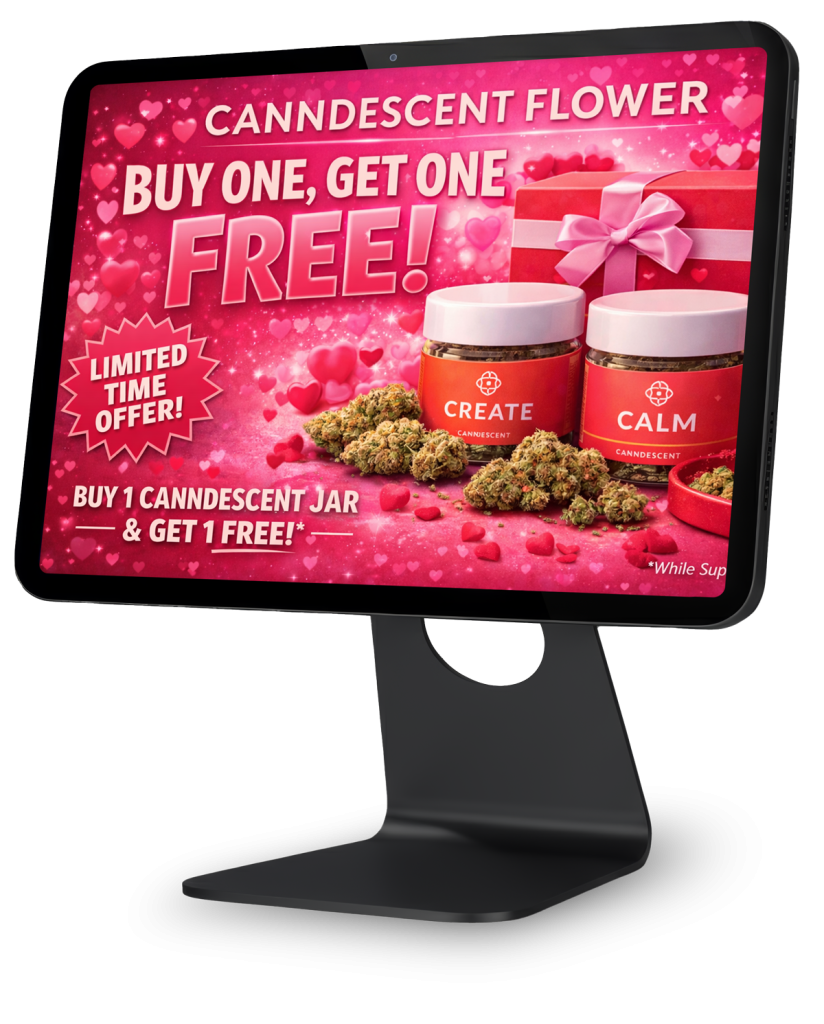 Customer facing display that show custom banner ad