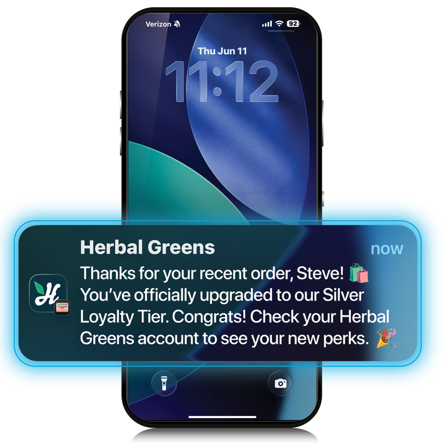 BLAZE wallet notifications on iPhone