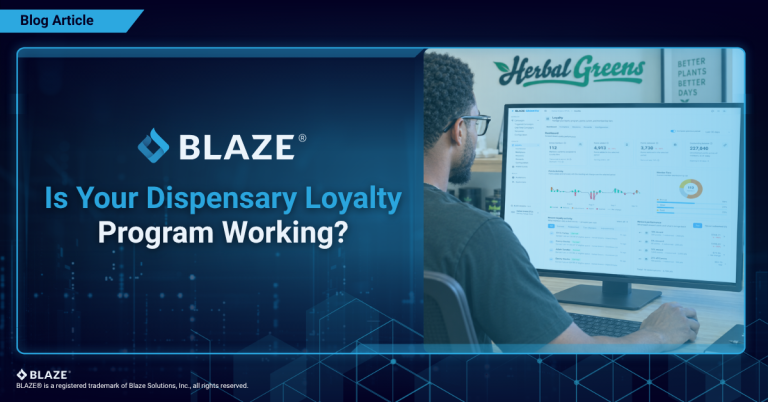 Is your dispensary loyalty program working? A dispensary operator reviewing the BLAZE Growth loyalty dashboard